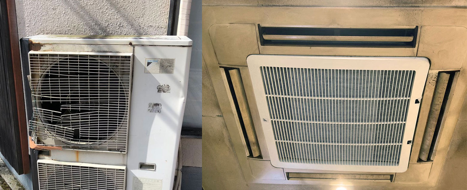 業務用エアコンの回収解体